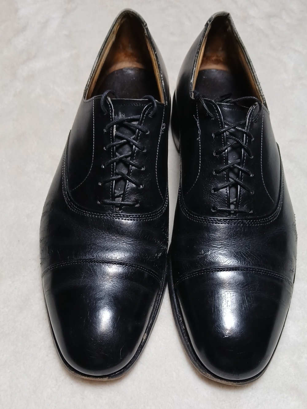 Allen Edmonds Black Cap-Toe Oxford Dress Shoes Size 11 B
